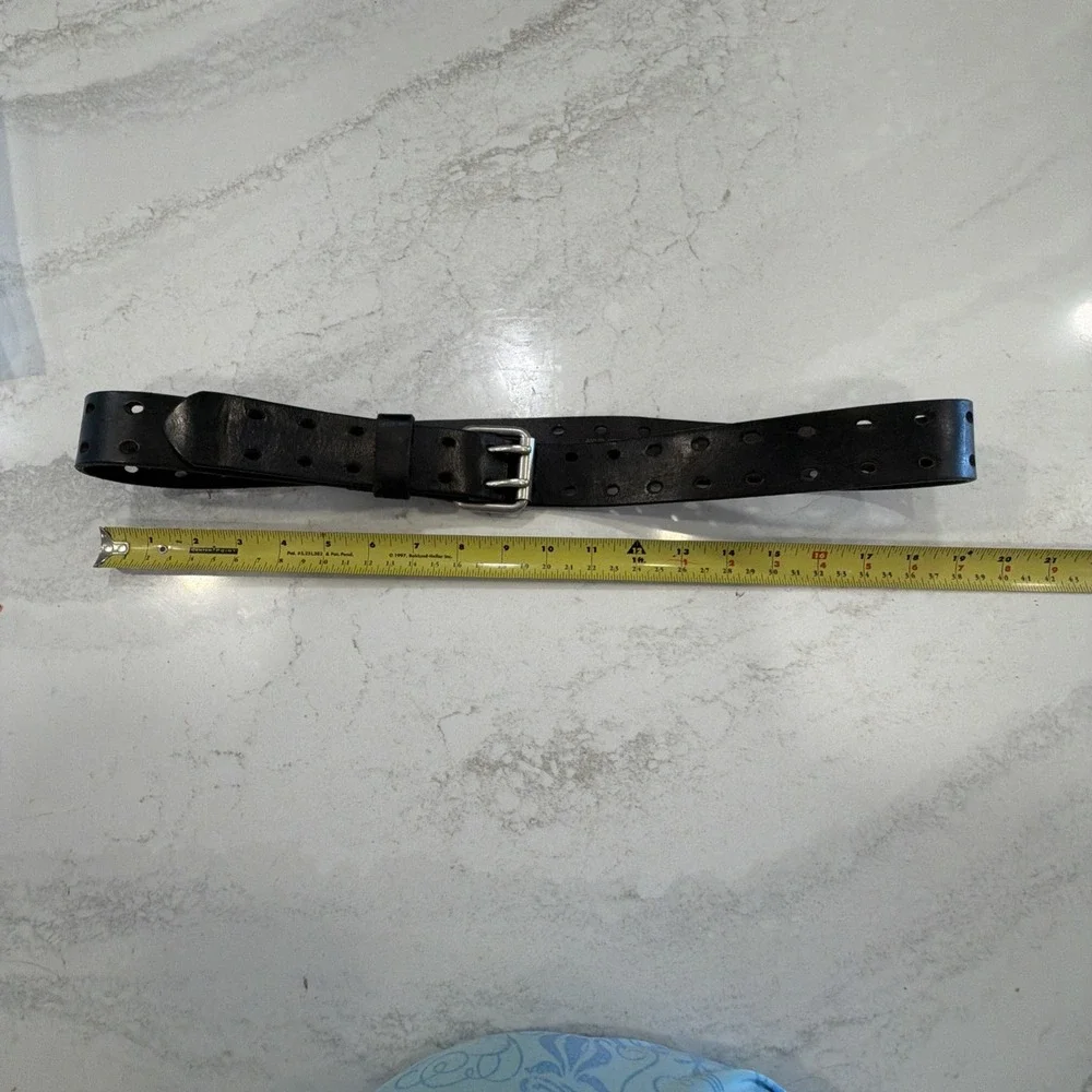 Genuine Leather Black Belt Mexico Size Up To 40